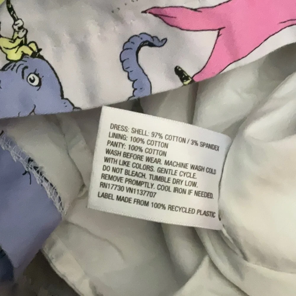 Dr. Seuss Sleeveless Cotton Print Dress Sz. 18 Months